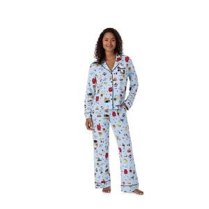 New Women's Beauty Sleep Social Peanuts Halloween 2 Piece PJ Set Sz M Soft Cozy!